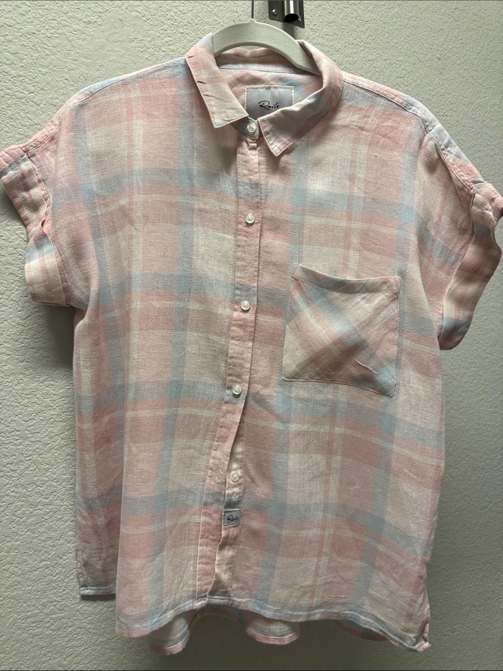 Rails Pink & Blue Plaid Button-Down Shirt